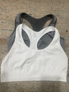 Ryka White Racerback Seamless Sports Bra
